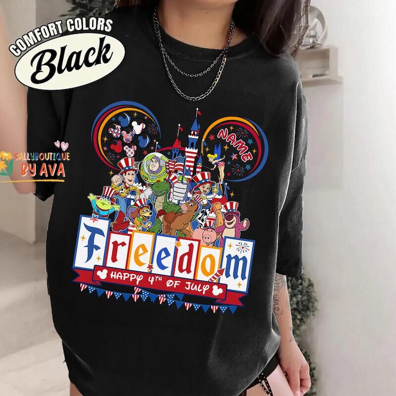 Personalize Toy Story 4th of July Shirt, Disneyland Freedom Patriotic Happy 4th Of July Shirt, 250th Anniversary Shirt, Independence Day Tee 画像 2