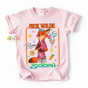 Personalized Disneyland Zootopia All Characters Group Shirts, Judy Hopps Nick Wilde Birthday T-Shirt, Disneyland Family Matching Birthday image 5