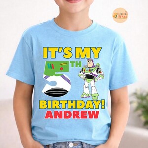 Personalized Toy Story Buzz Lightyear Birthday Shirt, Disneyland It’s My Birthday Shirt, Custom Name Birthday Shirt, Birthday Gifts For Ki zdjęcie 3