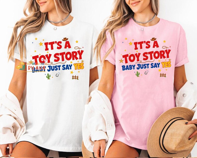 It's A Toy Story Baby Just Say Yes Shirt, Western Cowboy Style Graphic Tee, Trendy Country Aesthetic Shirt, Cute Western Shirt, Gift For Fan image 3