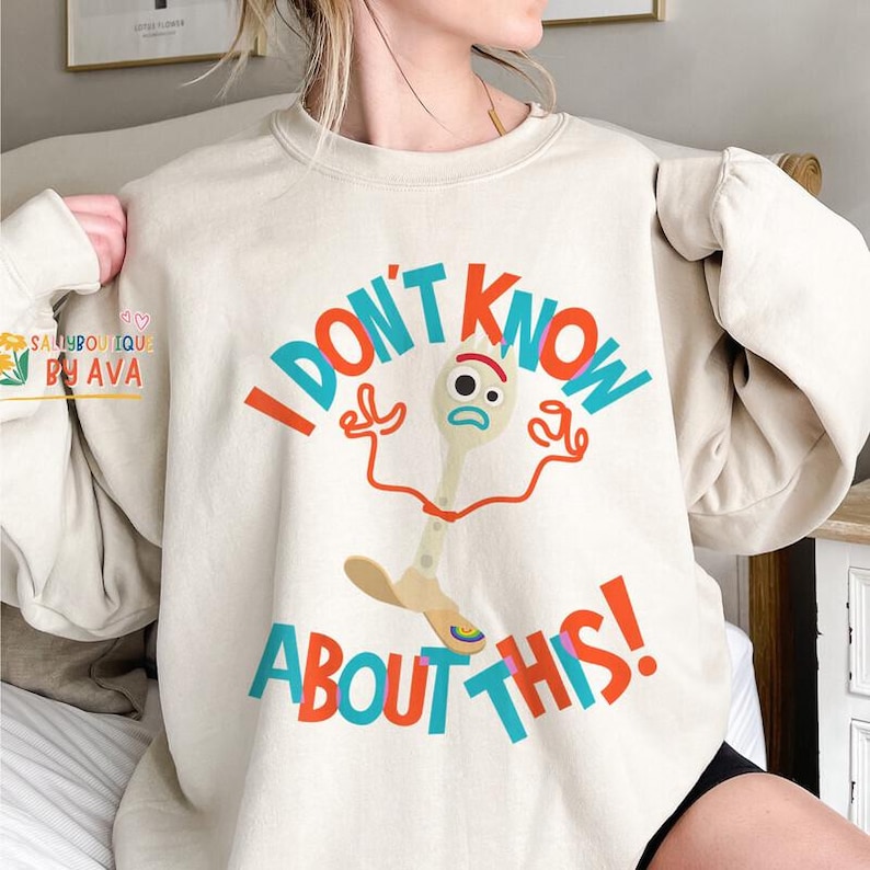 Toy Story Forky Shirt, Forky I Don't Know About Thist Toy Story Shirt, Toy Story Forky Characters Shirt, I'm Trash Tee, Toy Story Movie Gift image 6
