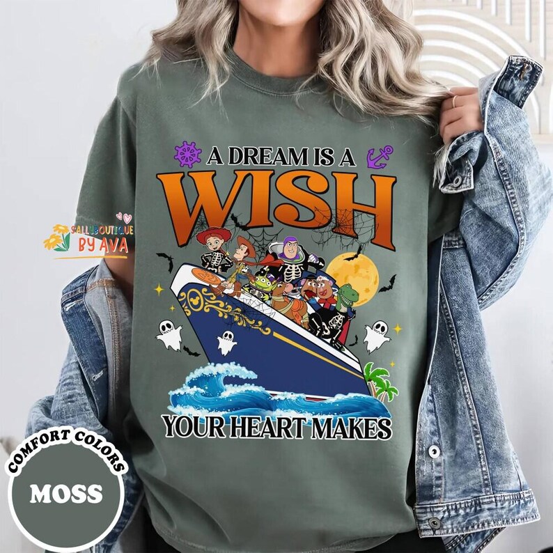 Toy Story Halloween Shirt 2026, Disneyland Cruise Trip Tee, Comfort Colors Spooky Shirt, Pixar Family Vacation Top, Gift for Her imagem 4