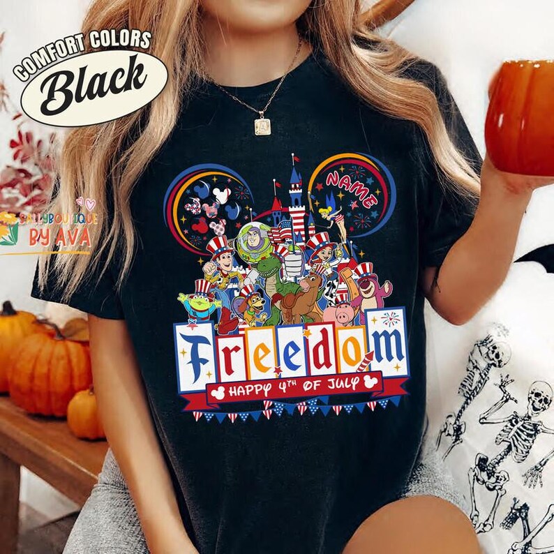 Personalize Toy Story 4th of July Shirt, Disneyland Freedom Patriotic Happy 4th Of July Shirt, 250th Anniversary Shirt, Independence Day Tee 画像 7