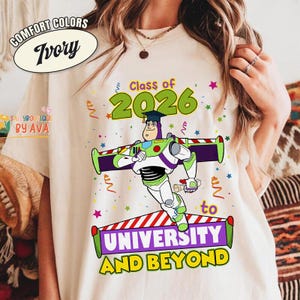 Disneyland Grad 2026 Shirt, Buzz To Graduation And Beyond Shirt, Toy Story Graduation Shirt, Disneyland End Of School Summer Trip Shirt bild 1