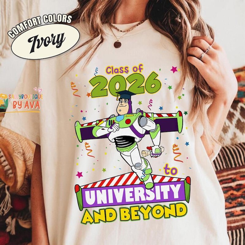 Disneyland Grad 2026 Shirt, Buzz To Graduation And Beyond Shirt, Toy Story Graduation Shirt, Disneyland End Of School Summer Trip Shirt bild 1