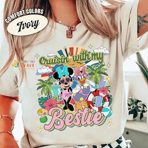 Camiseta de Minnie Daisy de Disneyland para el verano, Crucero con mi mejor amiga, Camiseta del crucero de chicas de Disneyland de verano 2026, Camiseta de mejores amigas, Viaje de chicas con mejores amigas imagen 1