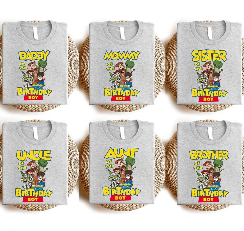 Toy Story Birthday Boy Tee, Disneyland Birthday Party T-shirt, Custom Birthday Boy Tee, Pixar Family Birthday Tee, Woody Birthday Party Tee image 5