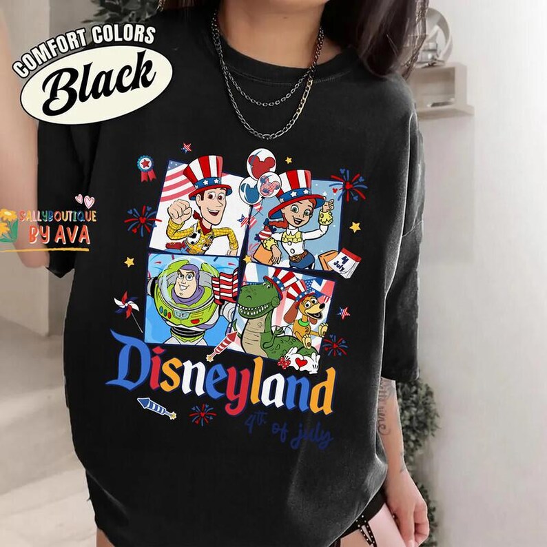 Disneyland Balloons Toy Story 4th of July Shirt, America Red White Blue Shirts, 250th USA Anniversary Shirt, Independence Day Tee 2026 image 4