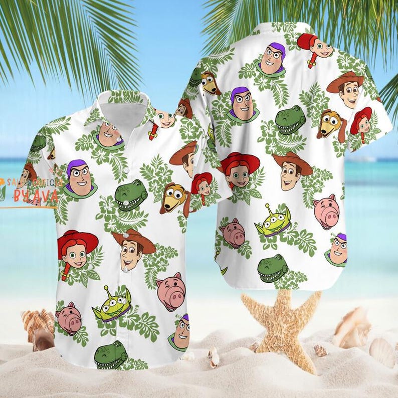 Toy Story Hawaiian Shirt, Disneyland Toy Story Friends Summer Shirt, Woody Buzz Lightyear Button Up Shirt, Hawaii Shirt For Toy Story Lover bild 1