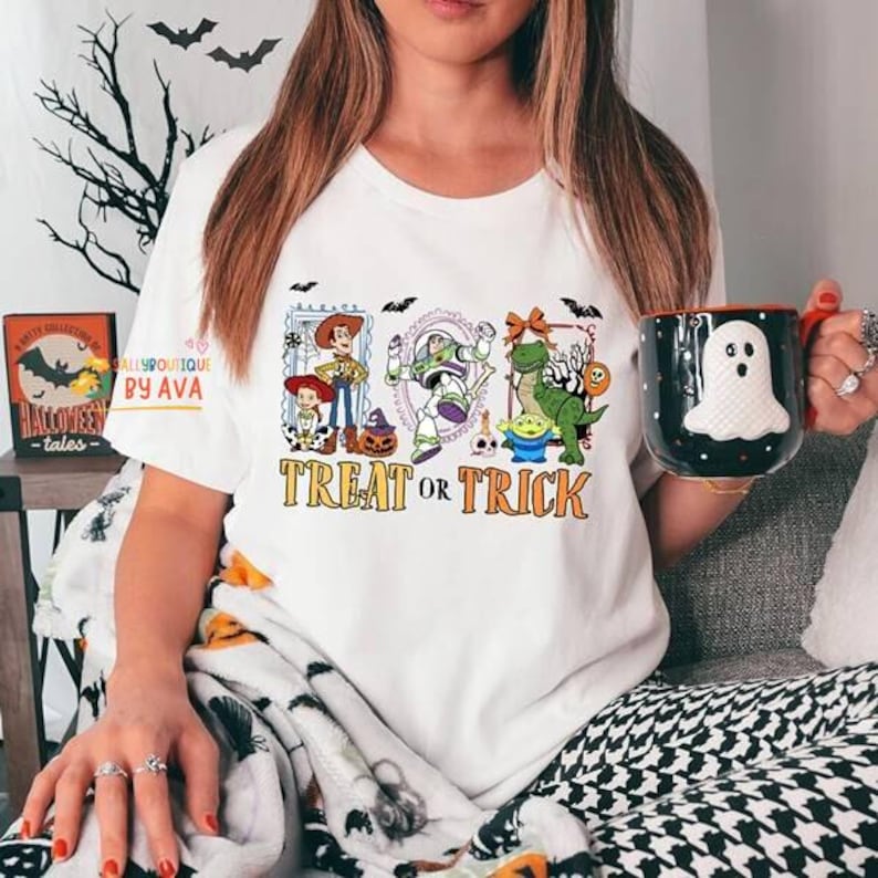 Toy Story Halloween Shirt 2026, Treat Or Trick Tee, Disneyland Halloween 2026, Gift for Disneyland Fans, Comfort Colors Tee image 1