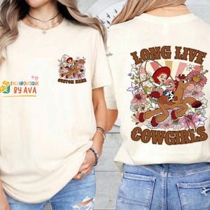 Personalized Jessie Long Live Cow Girl Shirt, Retro Disneyland Pixar Toy Story Shirt, Disneyland WDW Matching Family Shirt, Magic Kingdom image 3