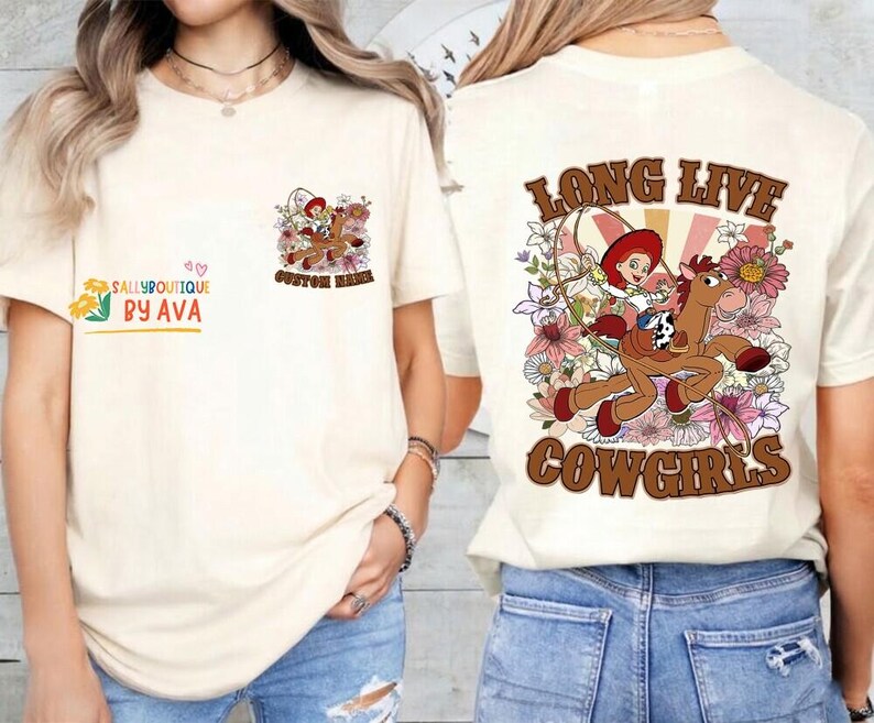 Personalized Jessie Long Live Cow Girl Shirt, Retro Disneyland Pixar Toy Story Shirt, Disneyland WDW Matching Family Shirt, Magic Kingdom image 3