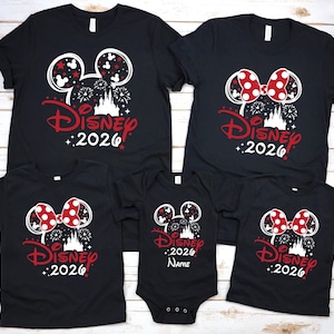 Camiseta personalizada de Disneyland 2026, camisetas del Castillo de Disneyland 2026, camiseta de Disneyland, camiseta del viaje a Disneyland 2026, camiseta familiar a juego de Disneyland imagen 1