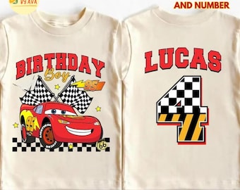 Disneyland Cars Birthday Shirt, Custom Lightning McQueen Birthday Boy Shirt, Pixar Pit Crew Family Matching Shirt, Racing Car Birthday Trip