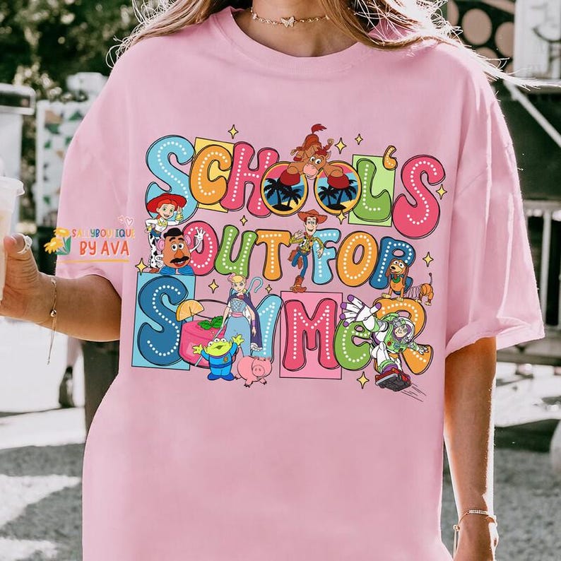 Toy Story School's Out For Summer Last Day of School Shirt, School’s Out Shirt, Teacher Summer Tee, Teacher Appreciation Tee image 6