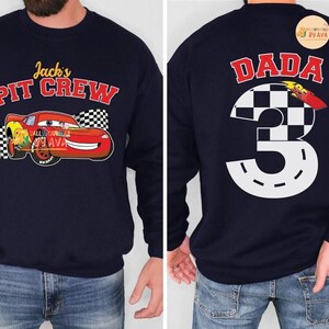 Disneyland Cars Birthday Shirt, McQueen Birthday Boy Tee, Pixar Pit Crew Sweatshirt, Lightning Birthday Family, Racing Car Birthday Trip image 7