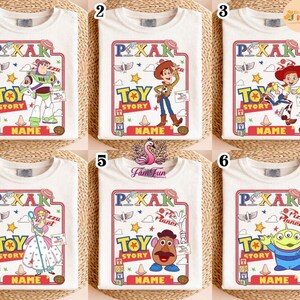 Custom Disneyland Pixar Toy Story 5 All Characters Shirt, Woody Buzz Lightyear Rex Lilypad Shirt, Personalized Group Matching Tee image 2