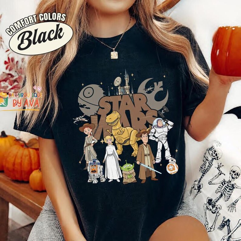 Retro Woody and Friends Starwars May The 4th Be With You Shirt, Toy Story Starwars, Galaxy's Edge Shirt, Woody Jessie Buzz Lightyear image 3