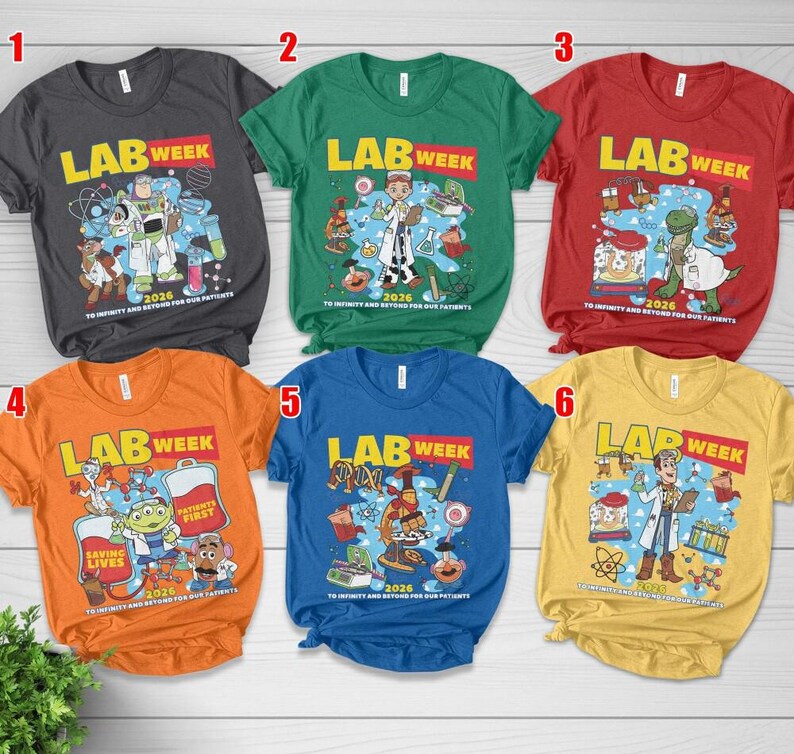 Toy Story Lab Week 2026 Matching Shirt, Lab Story Med School Trip, Disney Buzz Woody Laboratory Party, Lab Team, Med Lab Clinical Laboratory afbeelding 2