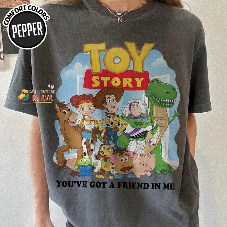 Retro Toy Story You've Got a Friend in Me Shirt, Disneyland Toy Story Characters Tee, Woody Buzz Jessie, Disneyland Family Matching Shirt Bild 5