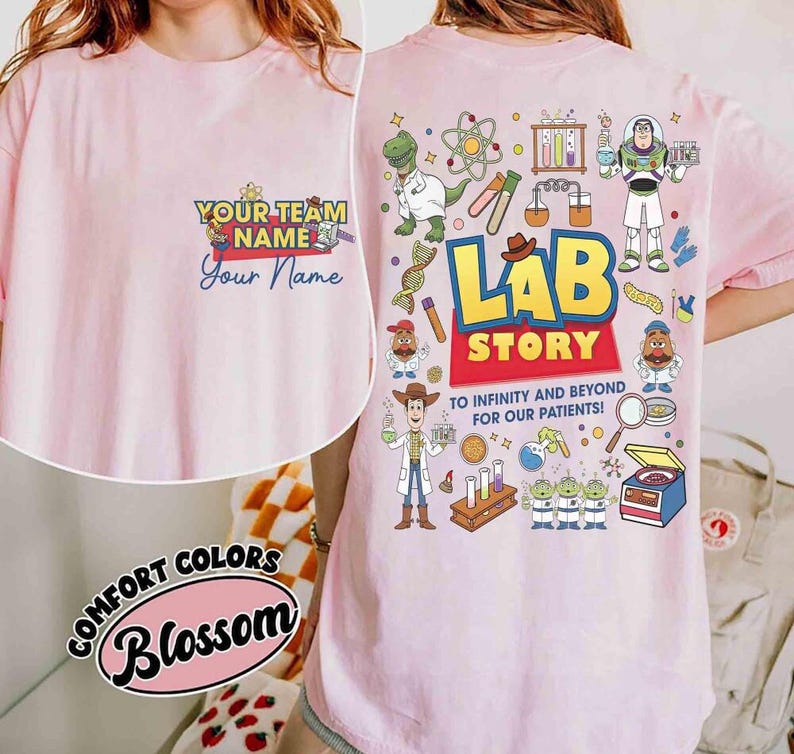 Disneyland Toy Story Lab Week Shirt, Buzz Lightyear Woody Jessie Bo Peep Lab Story 2026, Lab Team,Med Lab Clinical Laboratory Bild 4