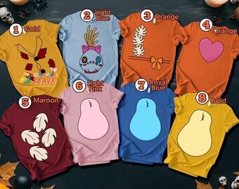 Disneyland Lilo and Stitch Big Face Halloween Costume Shirt, Angel and Stitch Party Shirt, Couple Trip Shirt, Disneyland Halloween Trip Tee