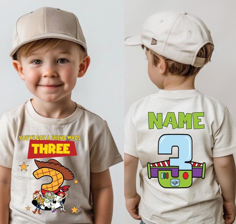Toy Story You've got a friends who's three, Toy Story Inspired 3rd Birthday Shirt: Sheriff Cowboy Theme for Boys - Infinity and Beyond Party image 3