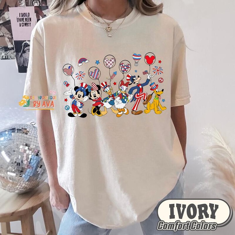 Mickey and Friends Disneyland 4th Of July Independence Day Shirt, America Shirt, Independence Day, Disneyland Patriotic 250 Years Shirts image 1