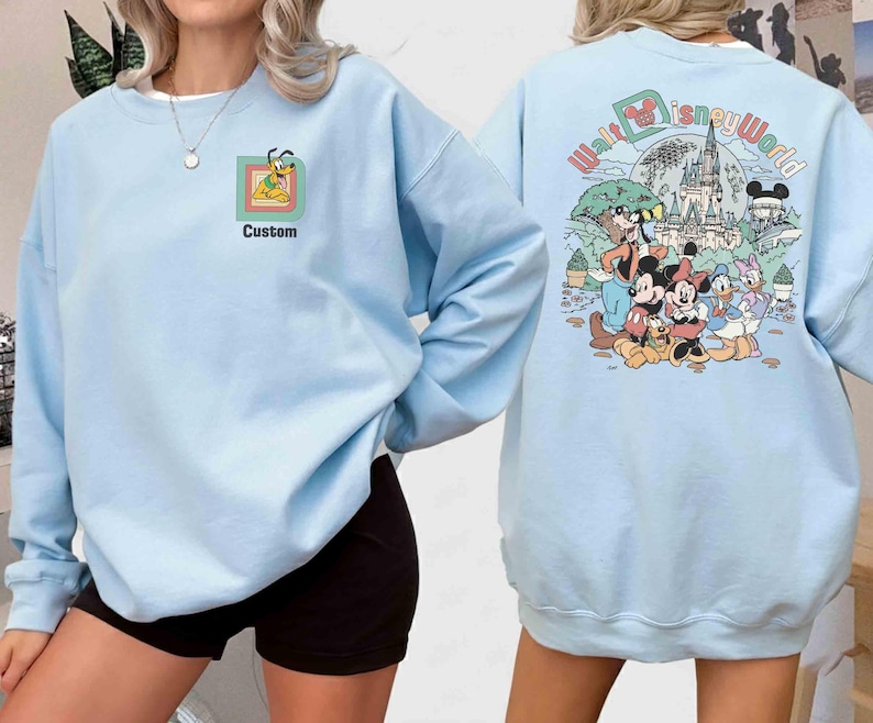 Custom Retro Walt DisneyWorld Shirt, Custom Name Disneyland 2026 Shirt, Mickey And Friends Shirt, Personalized Disneyland Matching Tee image 5