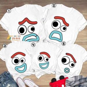 Funny Forky Emotion Face Costume Shirt, Disneyland Toy Story Forky Family Costume Shirt, Toy Story Halloween Shirt, Halloween Trip Shirt immagine 2