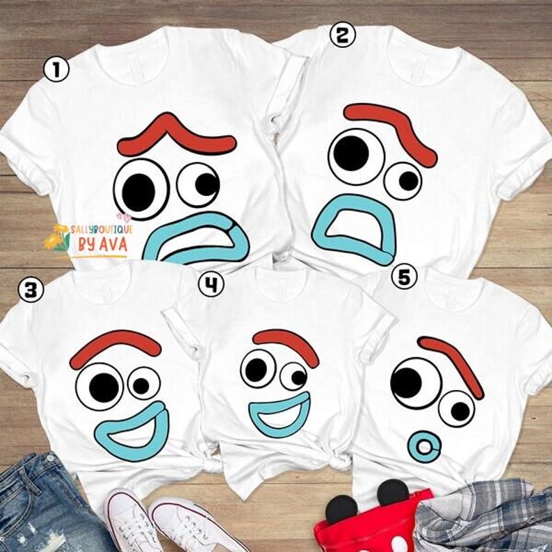 Funny Forky Emotion Face Costume Shirt, Disneyland Toy Story Forky Family Costume Shirt, Toy Story Halloween Shirt, Halloween Trip Shirt immagine 2