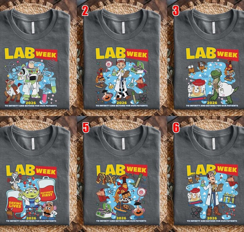 Toy Story Lab Week 2026 Matching Shirt, Lab Story Med School Trip, Disney Buzz Woody Laboratory Party, Lab Team, Med Lab Clinical Laboratory afbeelding 4