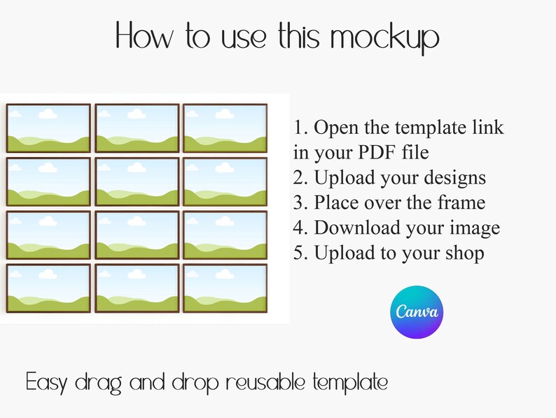 How to use this mockup in canva