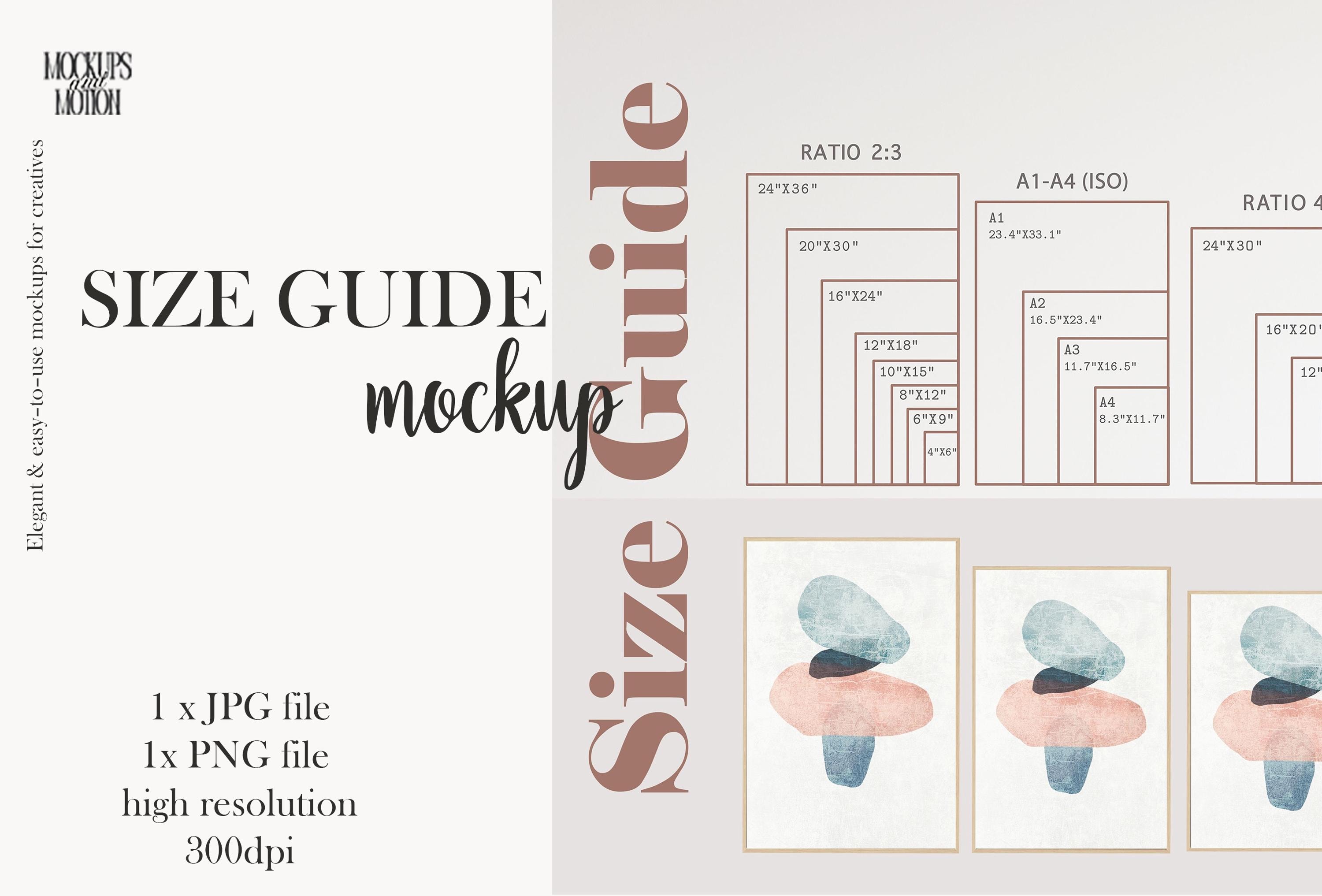 Wall Art Size Guide Editable Canva Template for Etsy Sellers Digital ...