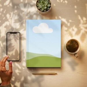 Printify Video Mockup Canva Book Hardcover Journal Listing for POD Sellers 10 Second MP4 Template Person Animated Notebook for ETSY Store