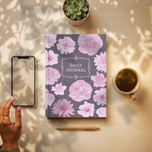 Printify Video Mockup Canva Book Hardcover Journal Listing for POD Sellers 10 Second MP4 Template Person Animated Notebook for ETSY Store