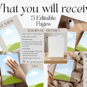 Journal Size Guide Printify Hardcover Matte Book Canva Editable Template Chart for Etsy Sellers POD Product Information Infographic Notebook