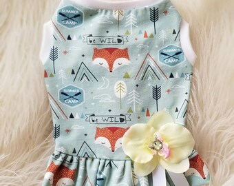 Summer Camp Tank Dress | Dog Dress | Pet Dress | Spring Dog Clothes | Dog Clothes | Spring Dog Dress - RLD63