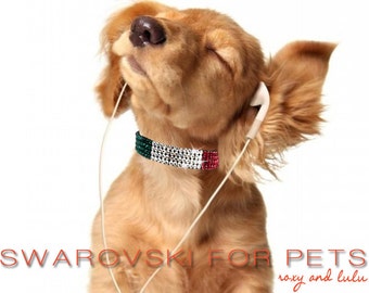 International Swarovski Crystal Dog collars - Designs in 7 sizes.