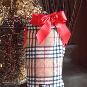 Plaid Dog Sweater - Pet Sweater - Pet Shirt - Dog Shirt - Dog Fashion - Fleece - Sweater - RLS73