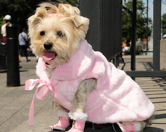 Faux Fur Dog Coat Pet Jacket Plush Pet 