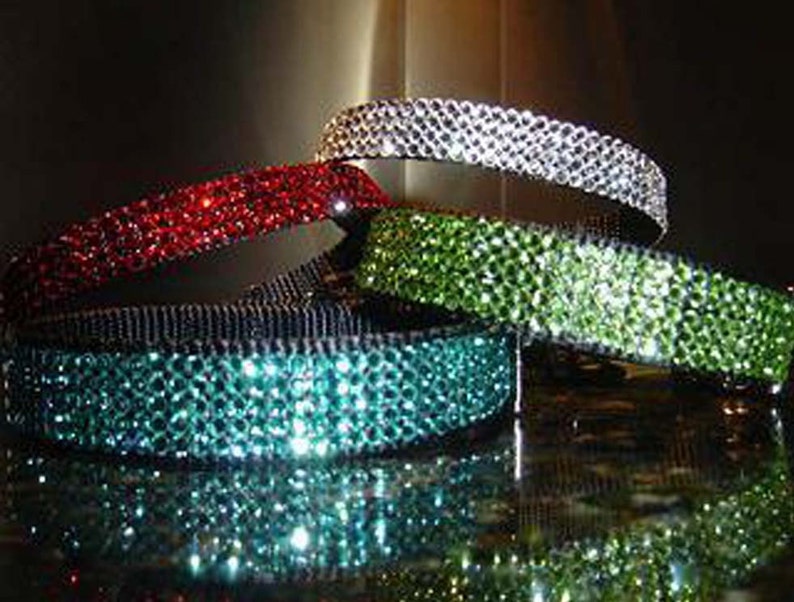 Birthstone Glam Swarovski Crystal Dog collar Crystal Jewelry Pet Collars Bling Dog Collar Crystal Pet Collar Designs in 7 sizes. image 5