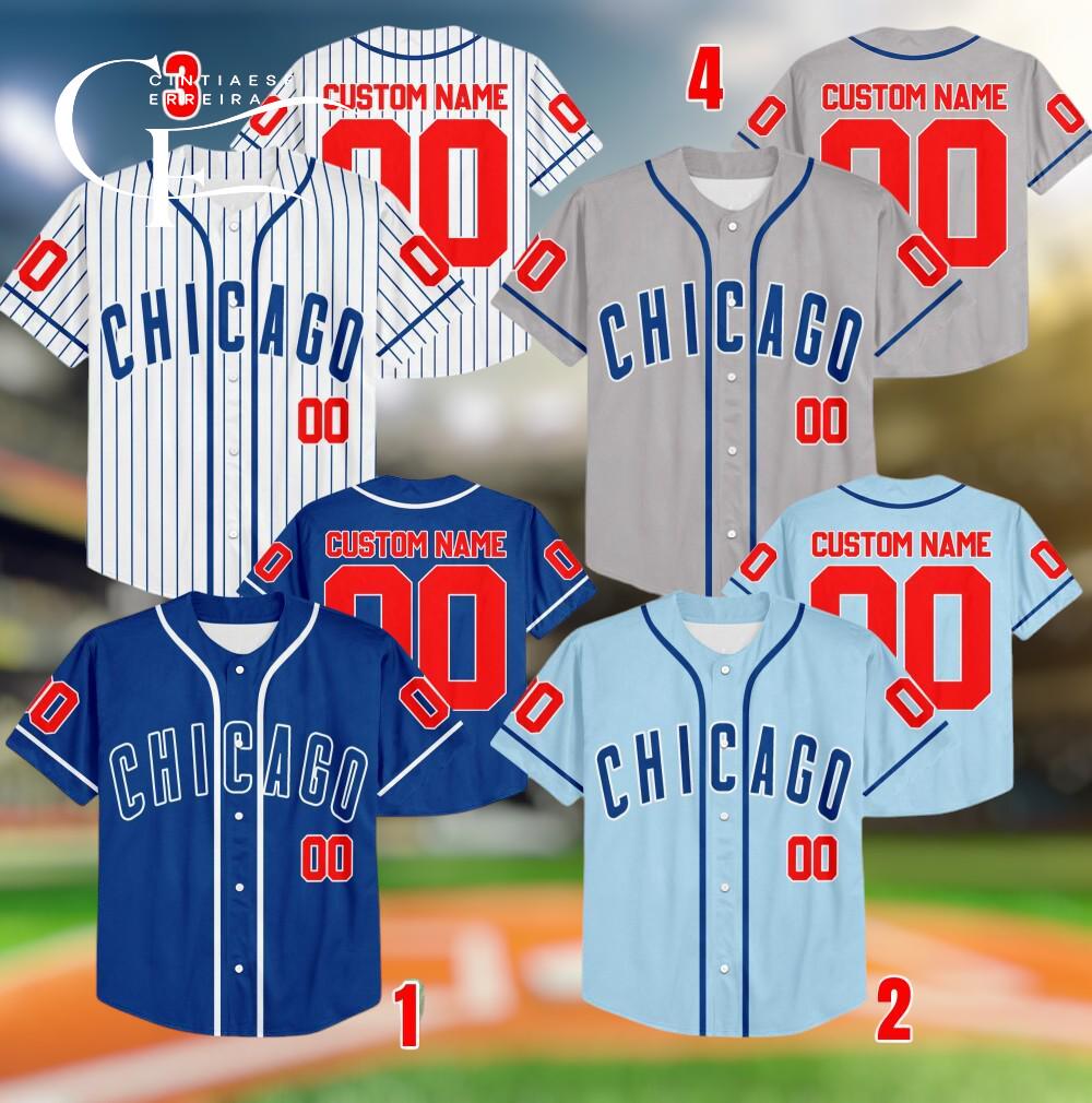 Discover Customized Chicago Baseball Team Jersey  Personalized Name & Number Baseball Jersey, Chicago  Fans Jersey, Custom Day Jersey