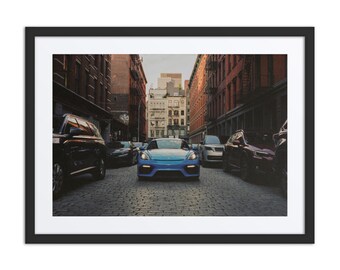 Porsche Cayman GT4 in New York City - Framed Photography Print | Wall Art & Home Decor
