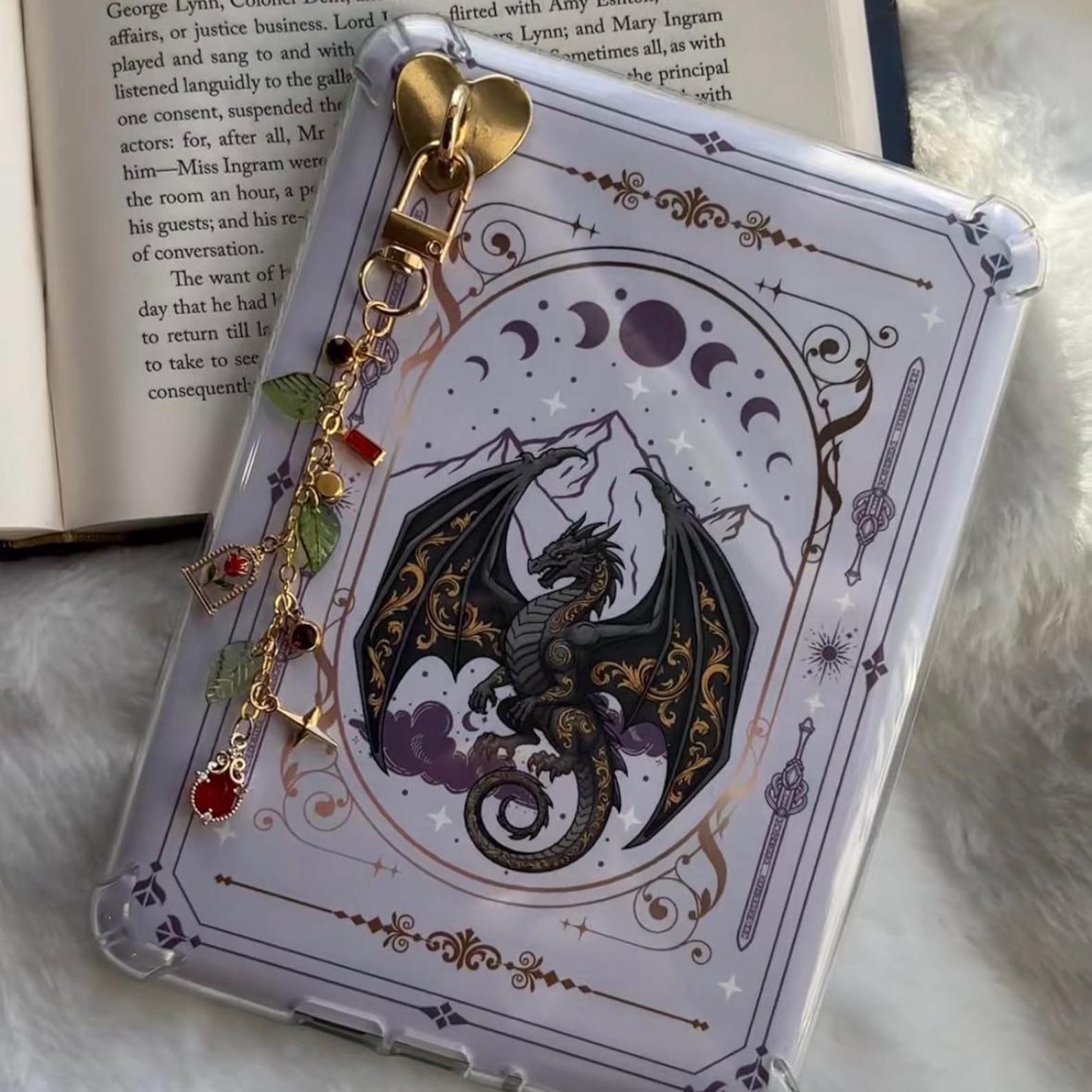 Fantasy Kindle Insert | Bookish Kindle Decor for Clear Case | E-reader ...