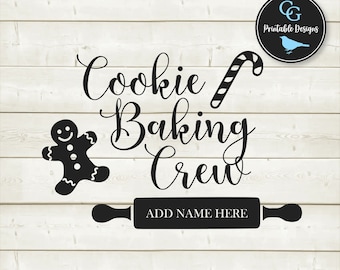 Cookie Baking Crew | SVG & PNG Instant Download Files | Graphics, Clipart, Cut Files, Laser Engraving, Screen Printing, Decal, Iron-On