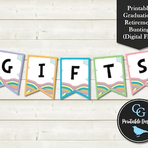Kartentisch Girlande Girlande - Pastell Regenbogen - Babyparty, Geburtstag, Abschlussfeier, Ruhestand - DICH DRUCK (digitale Datei)