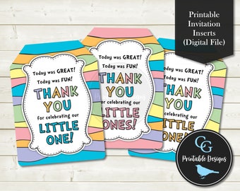 Printable Pastel Rainbow Baby Shower Thank You, Party Favor, Bomboniere Tags - Baby, Babies, Twins - YOU PRINT (Digital File)
