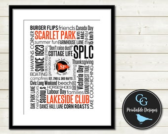 Custom Gift for Teacher, Boss, Coach, Family, Corporation, Business, Organization - Printable Subway Word Art, Wall Art, Wordle - YOU PRINT