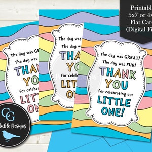 Cartão de agradecimento plano para impressão em arco-íris pastel para chá de bebê 5x7 ou 4x6 - bebê, bebês, gêmeos - VOCÊ IMPRIMIR (arquivo digital)